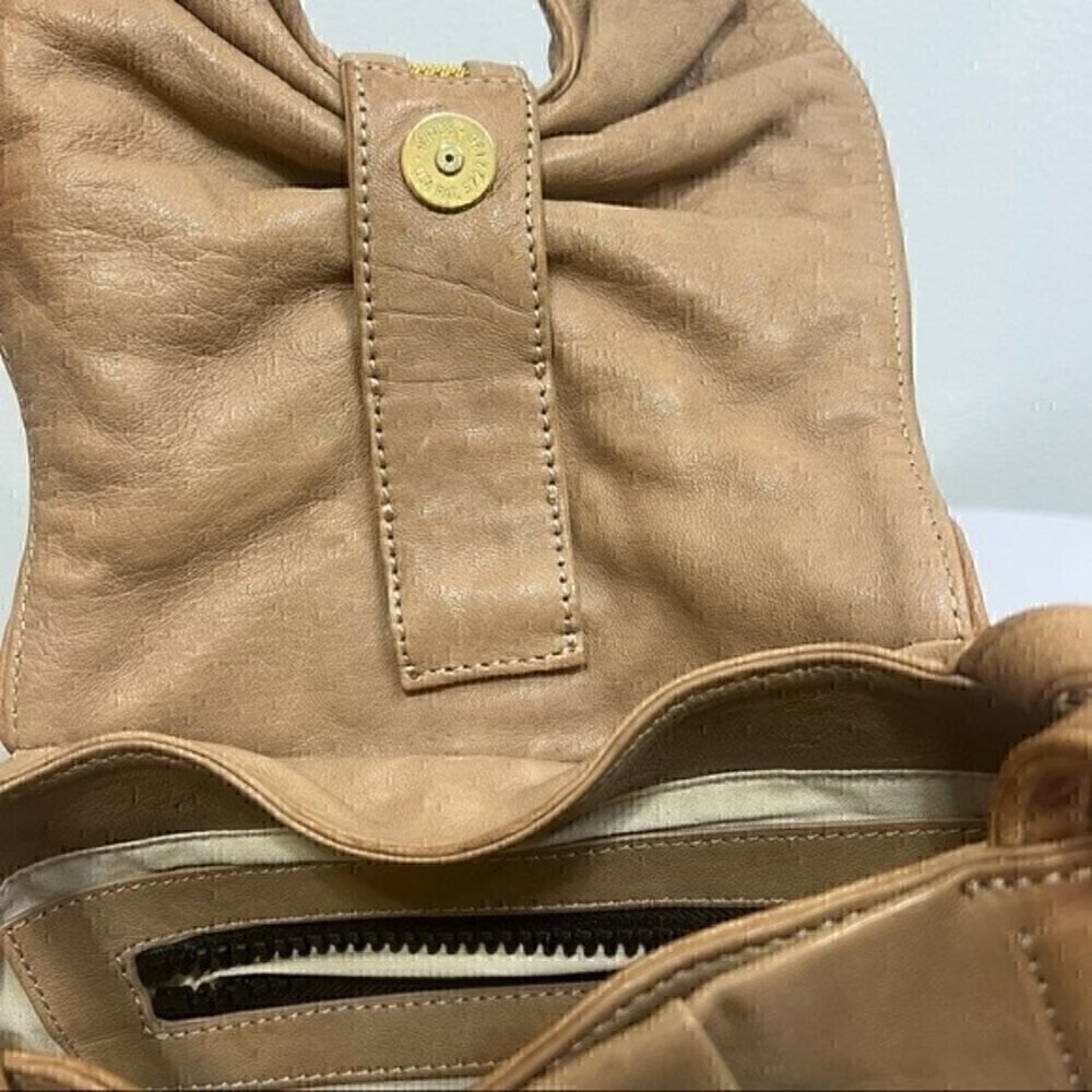 3.1 Phillip Lim Women's Brown Gold Edie Bow Bag Leather Purse Studded Bow Flap - Picture 11 of 12
